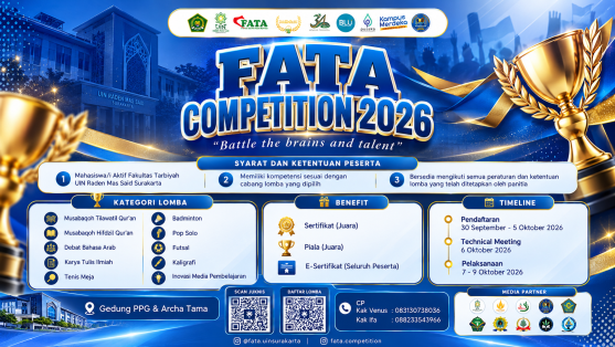 Lebih 106 Mahasiswa PAI UIN Raden Mas Said Surakarta Siap Ikuti Beragam Cabang Lomba FATA Competition 2026